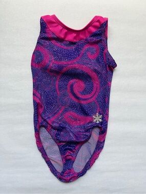 Size 6 (Child Medium) Snowflake Designs Gymnastics Leotard